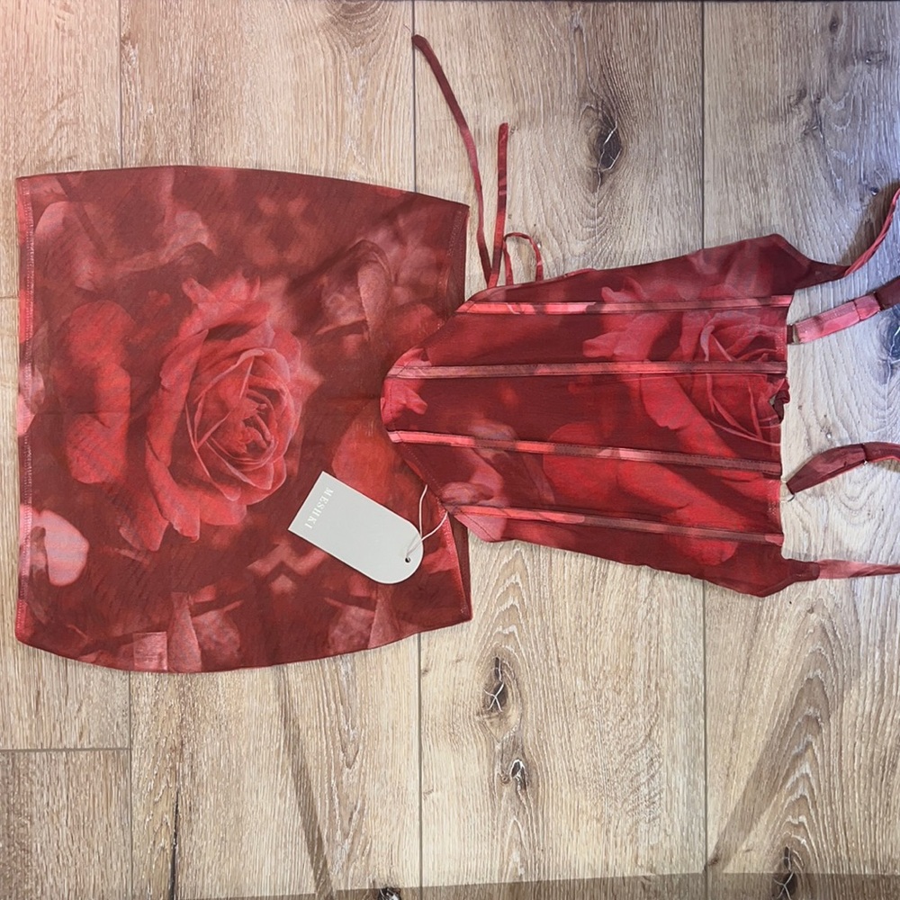 COPY still available- Meshki skirt and corset top set